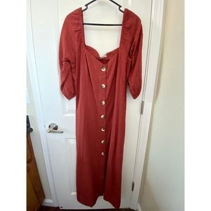 ASOS Design Button through Maxi Dress